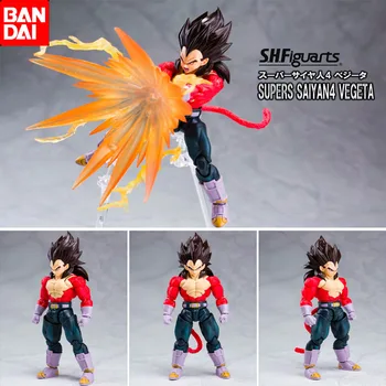 BANDAI Original Dragon Ball SHF Model Komplet Super Saiyan 4 Vegeta Anime Akcijska Figura Model Igrača Zbirateljske Božično Darilo za Fanta