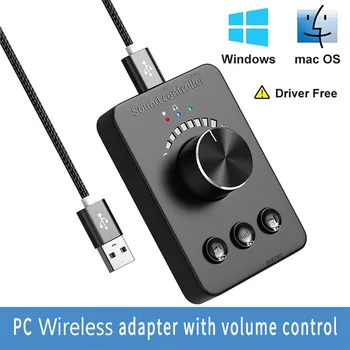 3 Načini USB Glasnost Računalnika Krmilnik Bluetooth, združljiva 5.1 Multimedijski PC Zvočnik Zunanji Avdio Nadzor Glasnosti Prilagoditi Bunka