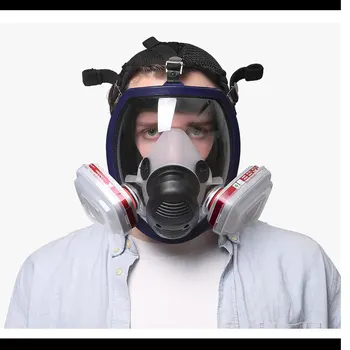 Kemični Masko 6800 7 v 1 Plinsko Masko, Dustproof Respirator Barve Pesticidov Sprej Silikonskega Poln Obraz Filtri za Varjenje Laboratorij