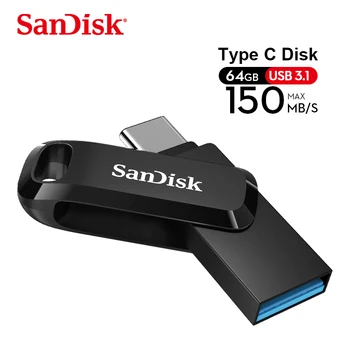SanDisk Ultra 128G Dual Drive Type-C za Pametni telefon Tablični Računalnik SDDDC3 64 G G46 2-v-1 32 G ključek USB Tip-A Pen Drive