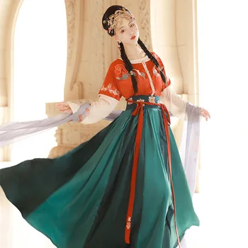 Hanfu Originale Princesa Vezenje Tradicionalne Ženske Hanfu Obleko Starodavne Kitajske Kostume Lep Ples Dinastije Haljo Oblačila 2