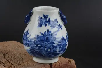 Starinsko Chinease QingDynasty porcelanasta vaza,JELENA,bela in modra, cvet,najboljšo zbirko&okras, Brezplačna dostava