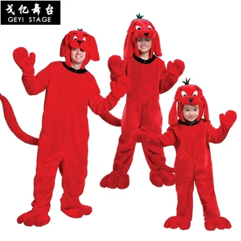Smešno clifford na veliki rdeči pes maskota kostum, kostum, kostum, kostum, kostum, kostum, kostum, kostum, kostum, kostum obleko