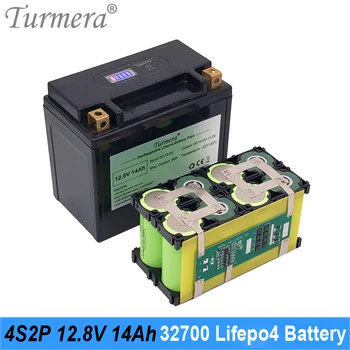 Turmera 12.8 V 14Ah 32700 Lifepo4 Baterije z LCD 4S 40A Bilance BMS za 12V Motocikel in UPS Zamenjajte svinčevih Baterij Uporabite