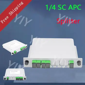 10PCS/ Veliko SC APC PLC 1X4 Splitter Vlakna, Optični Polje FTTH PLC Splitter Polje Z 1X4 Dvodimenzionalni Valovni Tip Optični Delilnik