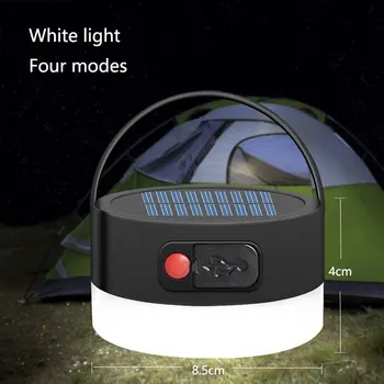 Sončna Luč Kampiranje LED Prenosna Luč USB Polnilna Mini Visi Šotor Lučka na Prostem Nepremočljiva Sili Svetlobe