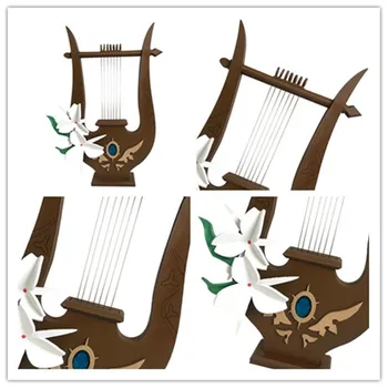 Anime Igra Genshin Vpliv Venti Cosplay Prop Harfo Temo Cosplay PVC Harfo Pribor Risanka Sprejmejo Fotografije Rekviziti Handwork Božič Darilo