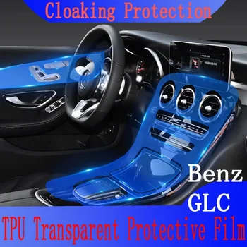 Za Mercedes Benz GLC W253 260 300 2020-2021 Avto Notranjosti sredinski konzoli, Pregleden TPU Zaščitno folijo Anti-scratc Dodatki 18