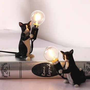 Živali LED namizne Svetilke Nordijska otroška Soba Dekoracijo Smolo Mačka Tabela Luči Doma Dekor Svetlobe svetlobna telesa Spalnica Lučka 1