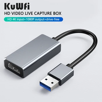 KuWFi Video Capture Card USB 3.0 1080P HD 4K-FI in Video Igre, Grabežljivac Zapis Polje za Macbook RAČUNALNIK PS4 Fotoaparat Snemanje Živo