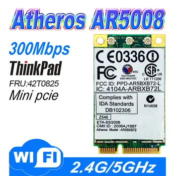 Atheros AR5BXB72 Ar5008 AR5418 802.11 a/b/g/n 300M PCI-e Card IBM T60 R60 R61 T61 X61 T61P za KARTICO WIFI, WLAN