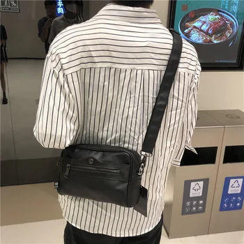 2022 Moda, moška torba priložnostne magnetni zadrgo messenger bag Japonski in korejski križ urakljiti majhno vrečko Hip hop vrečko