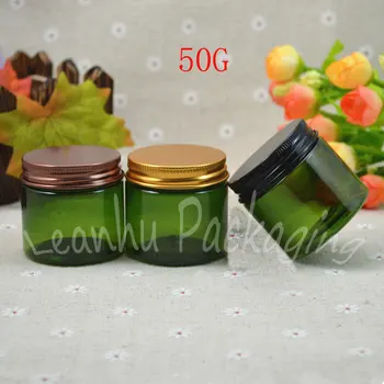 50 G Zelene Plastike Krema Pločevinke , 50CC Lepe Plastenk , Maska / Krema Sub-stekleničenje , Prazne Kozmetični Posodo