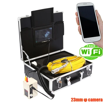 7inch wifi brezžični 23 mm Ročni DVR Industrijske Cevi Kanalizacije Pregled Video Kamero IP68 Vodotesen CCD600 TVL Fotoaparat