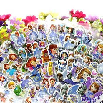 10 Listov/set Disney Princesa Sophia scrapbooking za otroke sobe dekor dnevnik zvezek dekoracijo igrača 3D nalepke