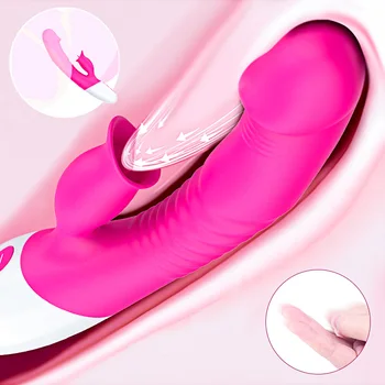 Lizanje in Sesanje Vibrator za G Spot Vagine, Klitoris Stimulator Masturbacija USB, Dildo, Vibrator Ustni Jezika Sex Igrače Za Ženske