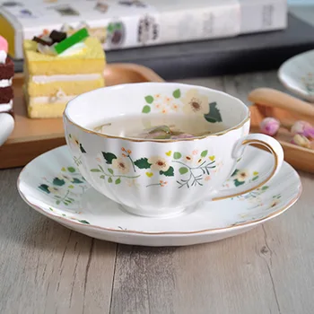 Evropski Vrt Bučna Pokal In Jed Nabor Ustvarjalnih Preprost Popoldne Angleški Črni Čaj Aparat Za Keramične Skodelice Jed Za Drinkware