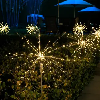 Priključite Vrtno Firefly Svetlobe Dekorativna LED Plug-V Sončni Delež Svetlobe Z Baterijami Božič Poti Marker Luč Za Dvorišču